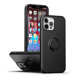 Fundas blandas de silicona líquida, funda delgada de goma de Gel con soporte de anillo, funda a prueba de golpes para iPhone 14 Pro Max 13/12/11/XS/XR/7/8 SE Mini