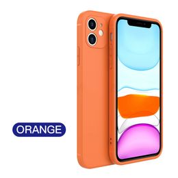 Liquid Silicone Square Case voor iPhone 13 12 Mini 11 Pro Max XR XS Max 7 8 6 Plus Matte Back Cover Soft Fashion Camera Prorectie TPU -cases