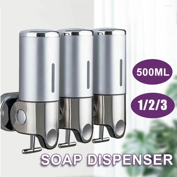 Dispensador de jabón líquido 1/2/3pcs Manual montado en la pared Pressante de baño Ducha de baño Gel espuma de champú