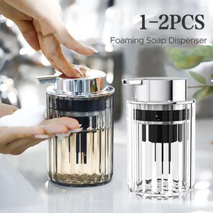 Dispensador de jabón líquido 1-2pcs Dispener de espuma para el baño Botella de plástico Accesorios de cocina de champú de plástico