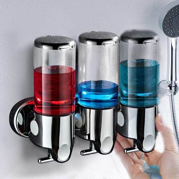 Dispensador de jabón líquido, 1-3 uds., 500ml, soporte para desinfectante de manos para baño, accesorios para champú de ducha de montaje en pared 221123