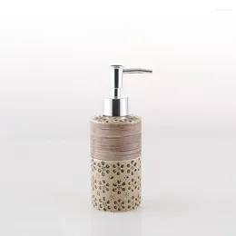 Vloeibare zeepdispenser 1 pc 280 ml shampoo Japanse stijl keramiek ronde vorm lotion flessen polsband hand badkamer benodigdheden