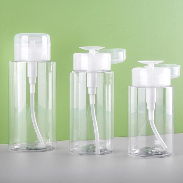 Dispensador de jabón líquido 120/150/200/ml de esmalte de uñas recargable Bottación de botellas vacías Clear Limpie Presión Botella Contenedor de contenedor