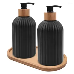 Zeepdispenser 14Oz Glas Met Houten Lade 2 Stuks Hand En Schotel Set Keuken Badkamer Boerderij Decor