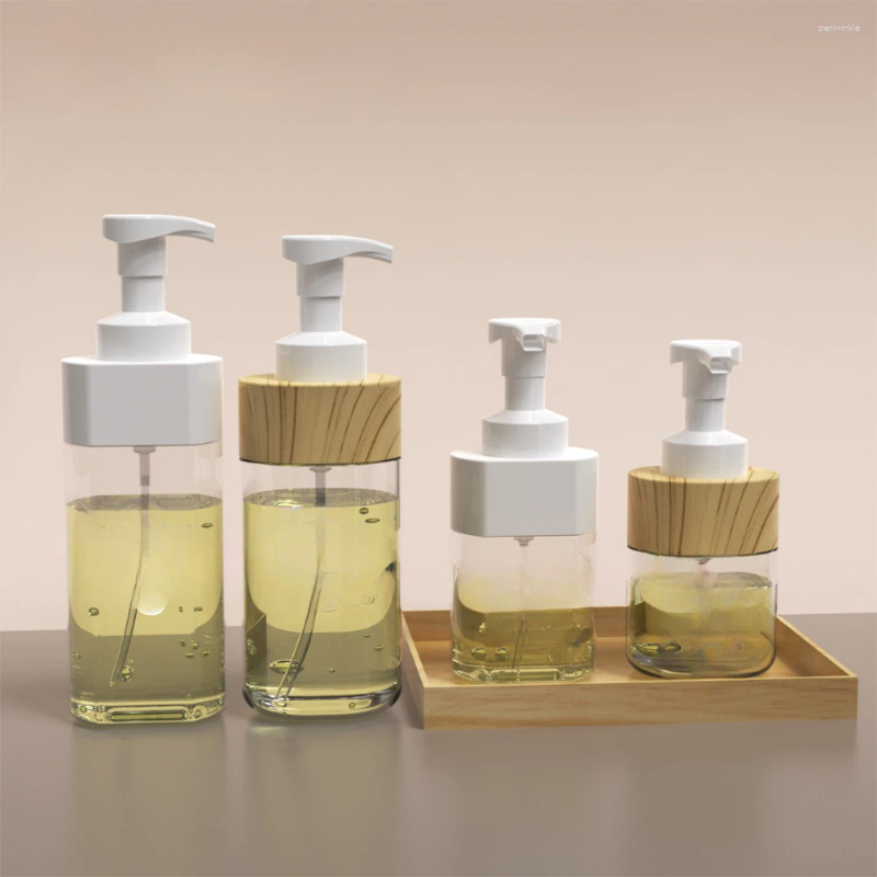 Liquid Soap Dispenser 1pc 300ml500ml Flat Foam Bottle Set 500ml Shower Square Premium