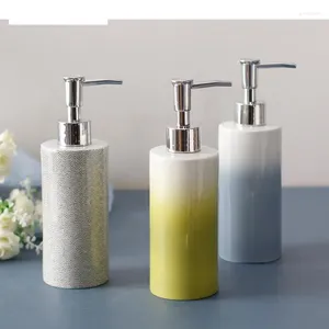 Distributeur de savon liquide 1 pièce, bouteille de shampoing en céramique à motif créatif, accessoires de salle de bains portables pour les mains