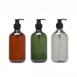 Liquid Soap Dispenser 1 pc grote capaciteit 500 ml bruine shampoo plastic fles douchegel vul push-type lotion huisdier verpakking b