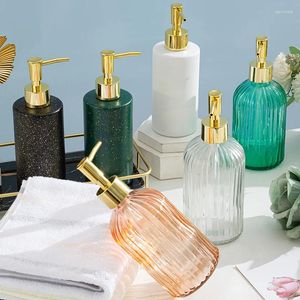 Liquid Soap Dispenser 1pc Licht Luxe Luxe Ceramics Polspolsband Badkamer Accessoires Shampoo Douchegel Flessen Container