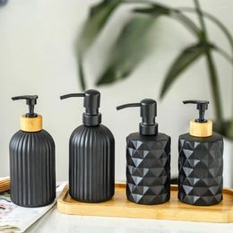 Vloeibare zeepdispenser 1 st licht licht luxe handdesinfectief fles verticaal patroon lotion push-type douchegel vul shampoo glas leeg