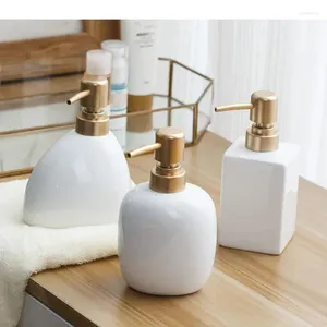 Liquid Soap Dispenser 1 st Nordic Ceramic Lotion Bottle Kitchen Hand Sanering Opslag Portable Travel Shampoo Badkameraccessoire