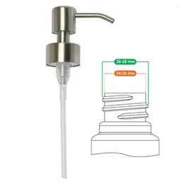 Dispensador de jabón líquido 1 PCS 304 Boquilla de presión de la bomba de acero inoxidable Boquilla de presión para la botella de la loción de 28 mm Accesorios de cocina de baño