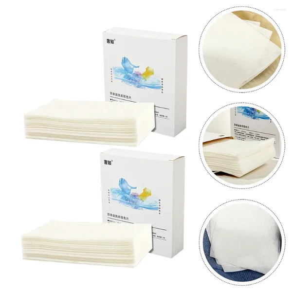 Distributeur de savon liquide, 2 boîtes de feuilles pour le lavage du linge, vêtements foncés, collecteur de colorants, économiseurs de couleurs