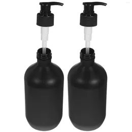 Zeepdispenser 2 Stuks 500 Ml Zwarte Matte Shampoo Douchegel Lotion Lege Fles 2 Stuks Noire Met pomp Container Het Huisdier