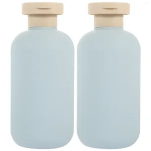 Distributeur de savon liquide 2 pièces, bouteilles de shampoing rechargeables en plastique, petits couvercles de Lotion pour gel capillaire vides