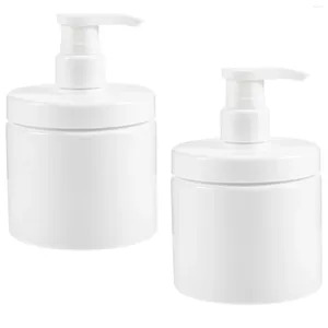 Distributeur de savon liquide 2 pièces, bouteille de Gel douche à large bouche, Lotion pour les mains, sous-bouteille de 500ml, blanc, récipient 2 pièces, cuisine, bain en plastique