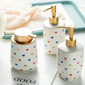 Dispensateur de savon liquide 2024 Ceramic Hand Dasitizer Bottle Shampoo Corps Wash conditionner Press Bathroom
