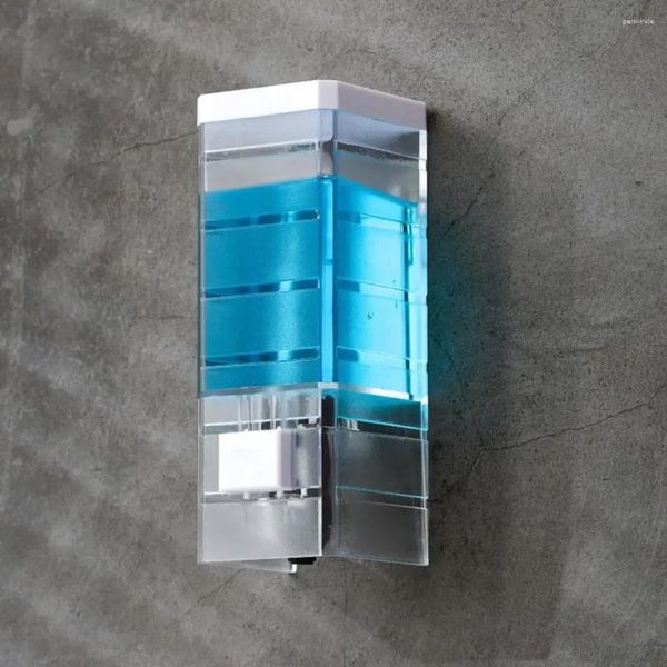Distributeur de savon liquide 250ml, mural, finition chromée, bouteille carrée, accessoires de salle de bains