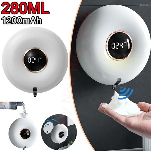 Dispensateur de savon liquide 280 / 300ml USB automatique facturable Machine de mousse intelligente Sentille à l'écran LED sans contact