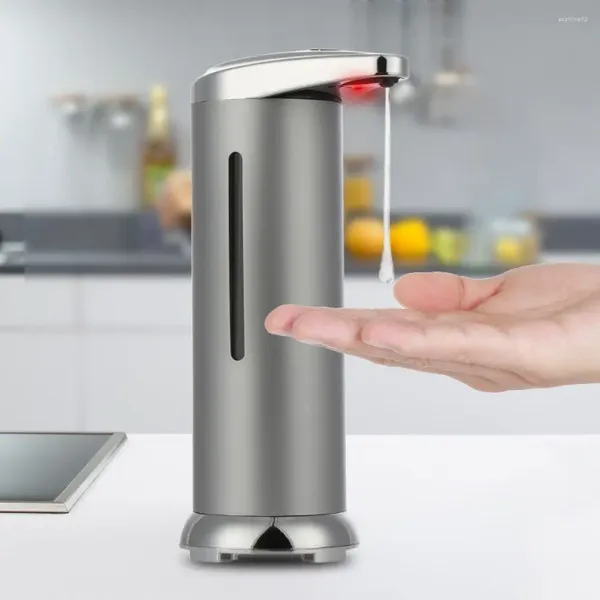 Dispensador de jabón líquido 280 ml de cuidado de la salud de la cocina Lavado a mano de acero inoxidable Sensor automático de IR automático