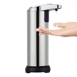 Distributeur de savon liquide automatique en acier inoxydable, pompe à capteur sans contact, étanche, pour la maison, 280ml