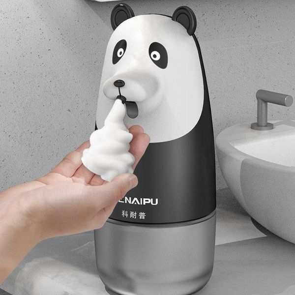 Dispensador de jabón líquido 280 ml de carga USB Sensor sin toque Toque Inducción Inducción Bashroom Panda Foam Wandher Hardware