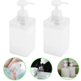 Vloeibare zeepdispenser 2 stks plastic transparante dispensers 450 ml navulbare heldere pompflessen draagbare reis huidverzorging douchegel shampoo