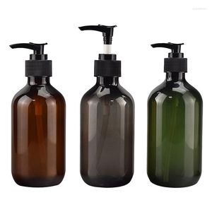 Zeepdispenser 300ML 500ML Badkamer Dispensers Amber Shampoo Lotion Container Druk Pomp Hervulbare Fles Voor Bad gel En Cosmetica