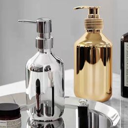 Vloeibare zeepdispenser 300 ml bad handdispensers keuken goud chroom plastic lotion shampoo flessen roestbestendig boston ronde douchegel container 221207