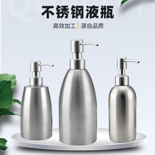 Dispensador de jabón líquido 304 desinfectante de acero inoxidable botella de ducha gel de ducha detergente