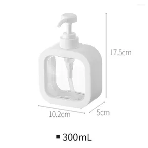 Distributeur de savon liquide, bouteilles de Lotion de 350/500ml, pompe en plastique transparent pour salle de bains, stockage de bouteilles rechargeables à la main