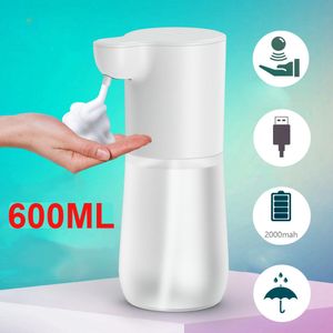 Liquid Soap Dispenser 350600 ml Touchless Automatic Sensor Foam USB oplaad Smart Infrared Hand Washer 221103