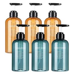 Distributeur de savon liquide 3 pièces ensemble de bouteilles désinfectant pour les mains shampooing nettoyant pour le corps Gel douche outils de voyage en plein air 300 ML/500 ML 230510