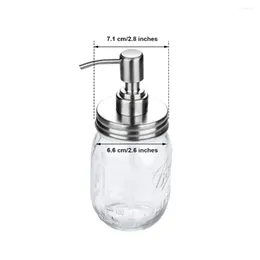 Liquid Soap Dispenser 4 Pack Mason Jar -deksels met pompenlotion voor 16 oz gewone monddecorzilver