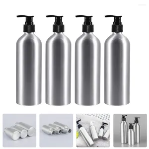 Dispensateur de savon liquide 4 pcs distribution de bouteilles en aluminium Sub shampooing vide avec pompe Voyage en spirale