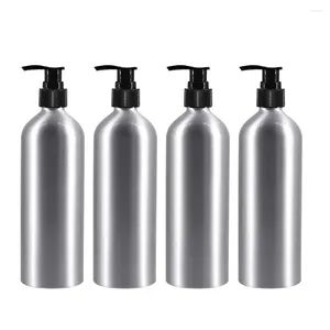 Dispensateur de savon liquide 4 pcs distribution de bouteilles en aluminium Conteneurs shampooing de shampooing en spiral support de douche