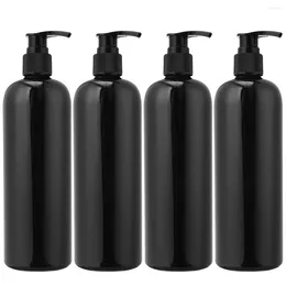 Dispensador de sabão líquido 4 peças, garrafa de shampoo, recipientes de viagem, bomba de pressão, acessórios de espuma preta, prato