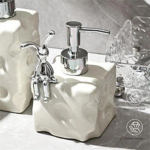 Distributeur de savon liquide 400/600ml, bouteille vide pour Lotion domestique, Gel douche, lessive pour les mains, sous-bouteille en céramique