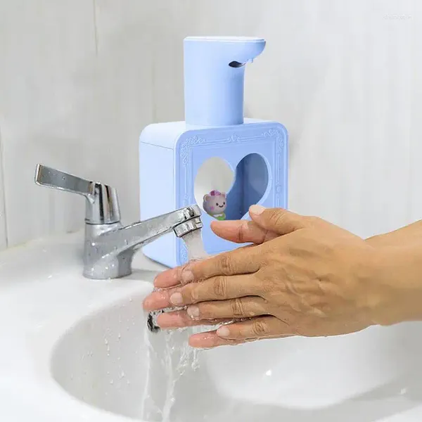 Dispensador de sabão líquido 400ml, espuma automática, sensor multiuso, lavagem das mãos com temporizador, suprimentos para casa, acessório de banheiro