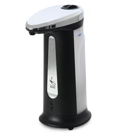 Vloeibare zeepdispenser 400 ml Automatische Smart Sensor Aanraakloze ABS Geklakte Sanitizer Dispensador Fles voor Keuken Badkamer Y200407