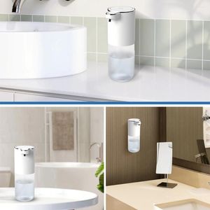 Distributeur de savon liquide, pompe à main de 400ML, grande capacité, capteur intelligent, Rechargeable sans contact, fournitures de salle de bains