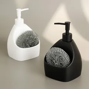 Vloeibare zeepdispenser 400 ml pomp opnieuw vulbaar gerecht voor keuken badkamer wasruimte zwart en wit