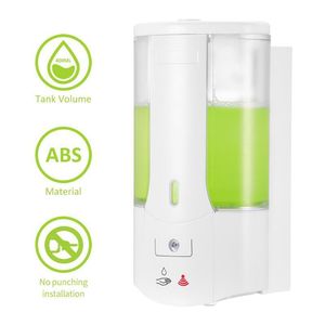 Dispensador de jabón líquido, bomba de Gel de ducha para baño, lavado a mano automático montado en la pared, 400ML