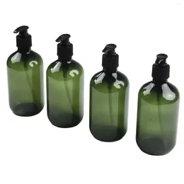 Dispensador de jabón líquido, 4 Uds., botellas de champú y acondicionador, bomba rellenable vacía de plástico para baño, contenedor de botella de Gel de ducha de 500ml