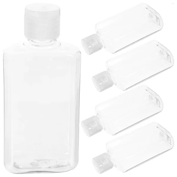 Dispensador de jabón líquido, 5 uds., botellas de viaje, loción, paquete de plástico, subchampú vacío Flexible a prueba de fugas