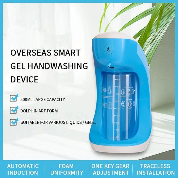 Dispensateur de savon liquide 500 ml de mousse automatique Pas besoin de presser la main de lavage à la main Hygiène pour les enfants