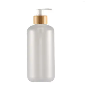 Liquid Soap Dispenser 500 ml voor shampoo Refilleerbare flessen Press met bamboepomp lege aanrechtkeuken douchegellotion