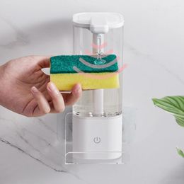 Zeepdispenser 550 ml lotion op batterijen / opladen via USB Infrarood inductie Zelfreinigend voor badkamer wasruimte