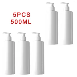 Zeepdispenser 5PCS 500ml Hoge kwaliteit PET Lege Hervulbare Shampoo Lotion Flessen Met Pomp Dispensers Voor Toilet Badkamer Salon