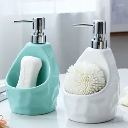 Vloeibare zeepdispenser 650 ml Eenvoudige keramische handopslagfles Schotel Badkamercontainer El Shampoo Make-up Remover Water