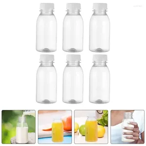 Dispensador de jabón líquido 6 piezas de 100 ml de botellas de leche Pequeño jugo a prueba de fugas Viajar bebida portátil Botella de agua de plástico